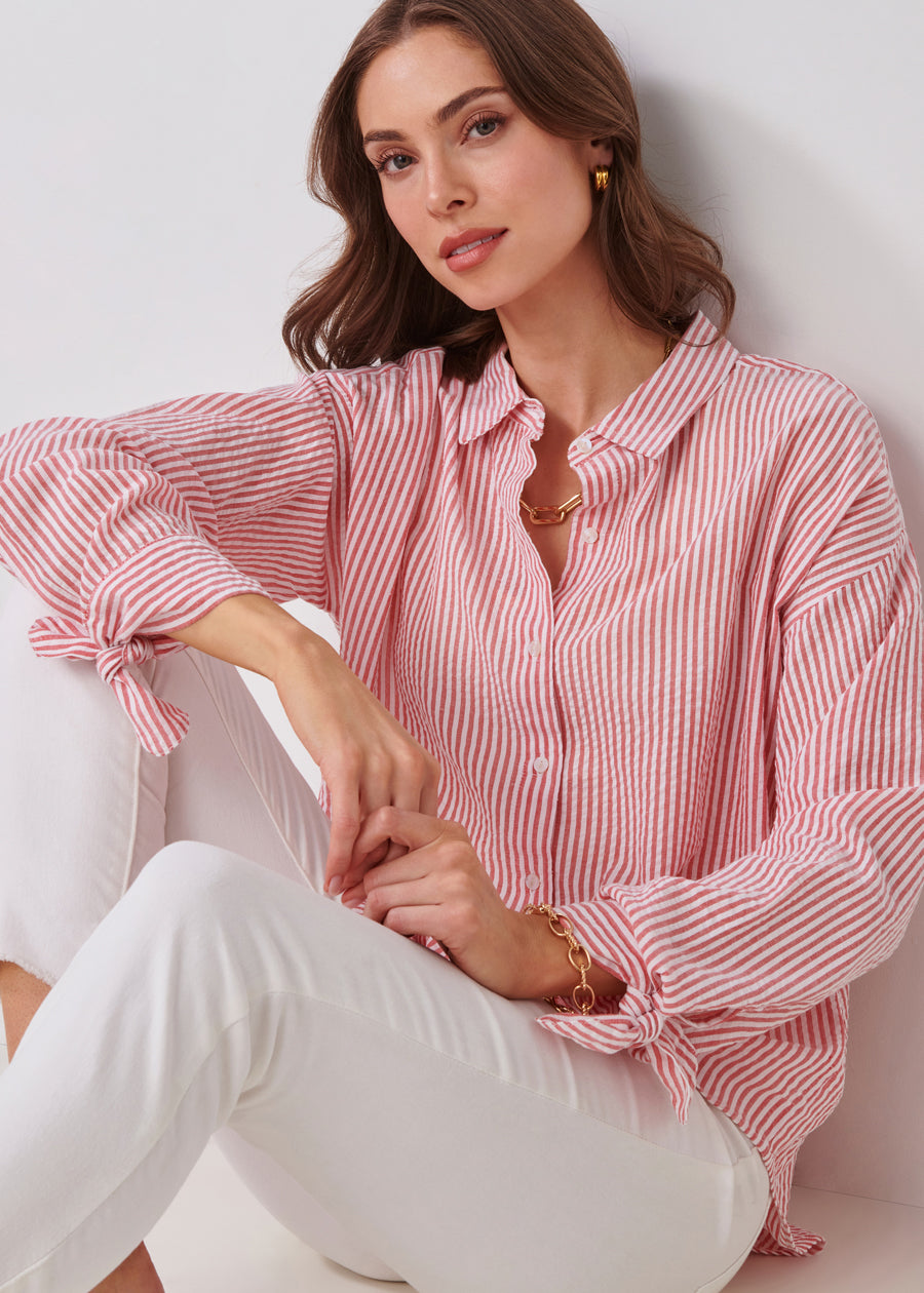 Relaxed Sear Sucker Shirt