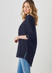 Crinkled Button Down Shirt
