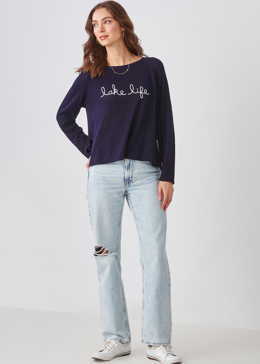 Cotton Blend Crew Neck