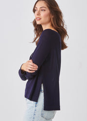 Cotton Blend Crew Neck