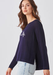 Cotton Blend Crew Neck