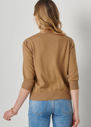 V Neck Cotton Cardigan