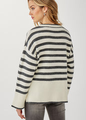 Striped Crew Sweater