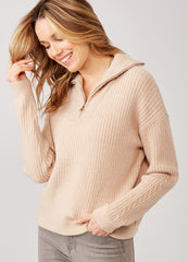 Modern Rib Half Zip Sweater