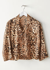 Satin Leopard Sleep Shirt