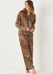 Satin Leopard Pajama Pants