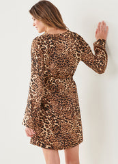 Satin Leopard Robe