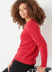 Holiday Cable Crew Sweater