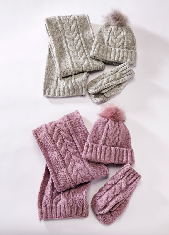 Winter Chill Hat, Mitt & Scarf Set