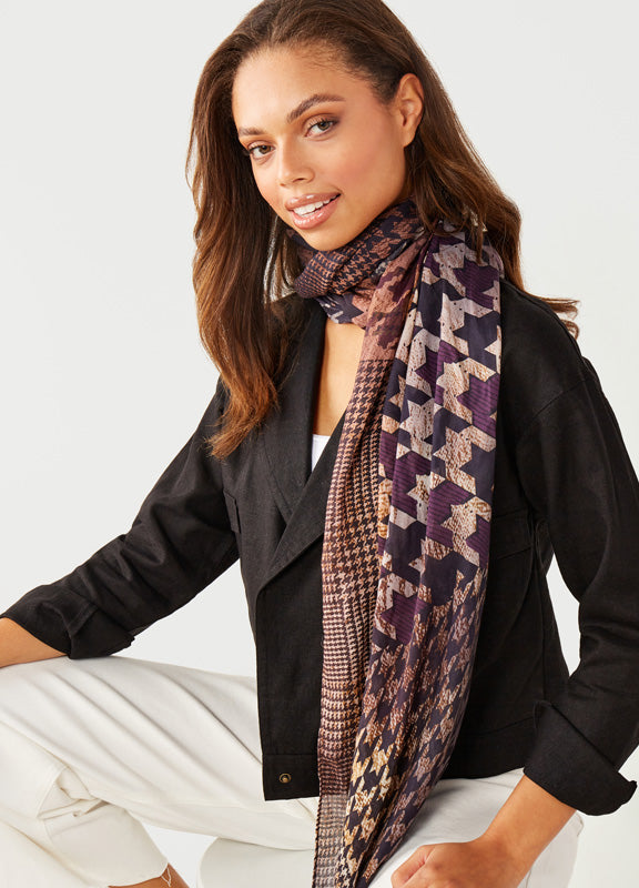 Houndstooth Layering Scarf