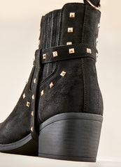 Studded Faux Suede Boot