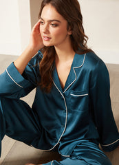 Satin Solid Pajama Set