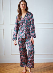 Satin Floral Pajama Set